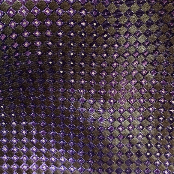 ARROW Men's Tie Silk Classic Office Purple & Gray Pattern - Picture 2 of 5